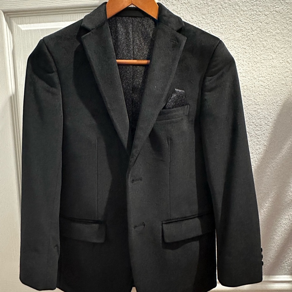 Classic Black Boy’s Velvet Blazer